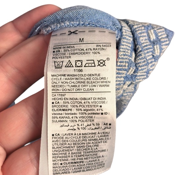 Old Navy Blue Puff Sleeve Smocked Midi Dress – Sz M - Picture 10 of 14